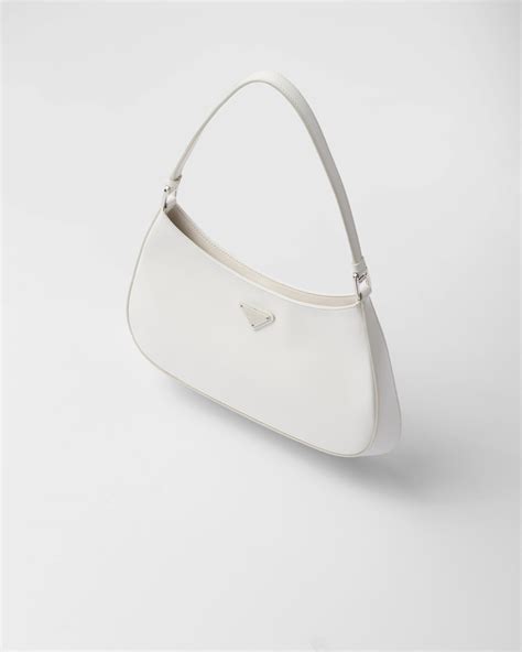 white prada cleo|Cleo Small leather shoulder bag in white .